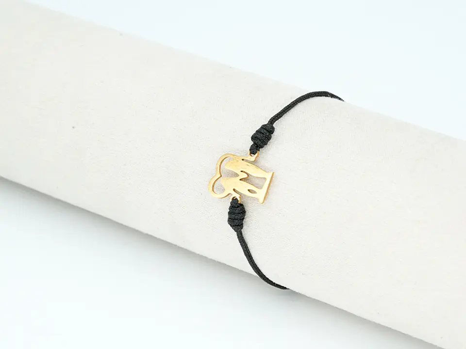 PULSERA DORADA ACERO CENTRO HILO 204 2