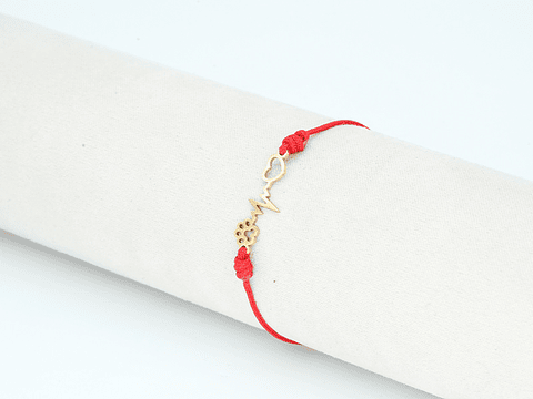 PULSERA DORADA ACERO CENTRO HILO 71