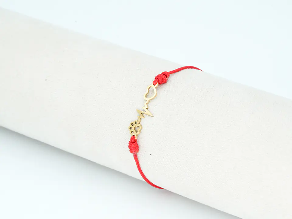 PULSERA DORADA ACERO CENTRO HILO 71 1