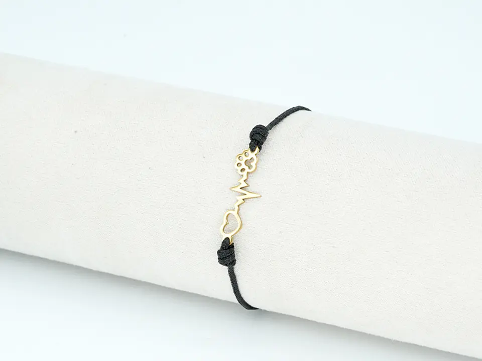 PULSERA DORADA ACERO CENTRO HILO 71 2