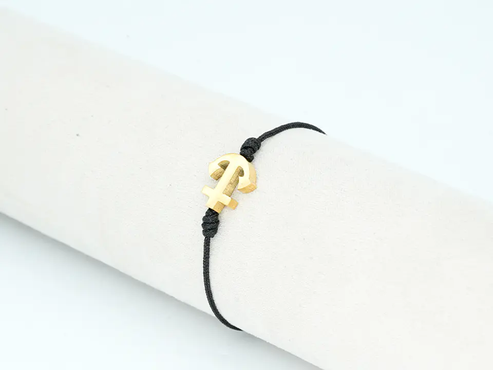 PULSERA DORADA ACERO CENTRO HILO 46 2