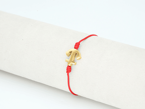 PULSERA DORADA ACERO CENTRO HILO 46