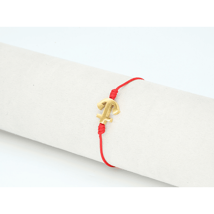 PULSERA DORADA ACERO CENTRO HILO 46 1