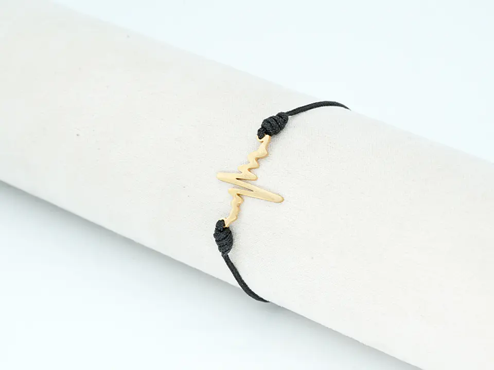 PULSERA DORADA ACERO CENTRO HILO 216 2
