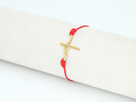 PULSERA DORADA ACERO CENTRO HILO 216