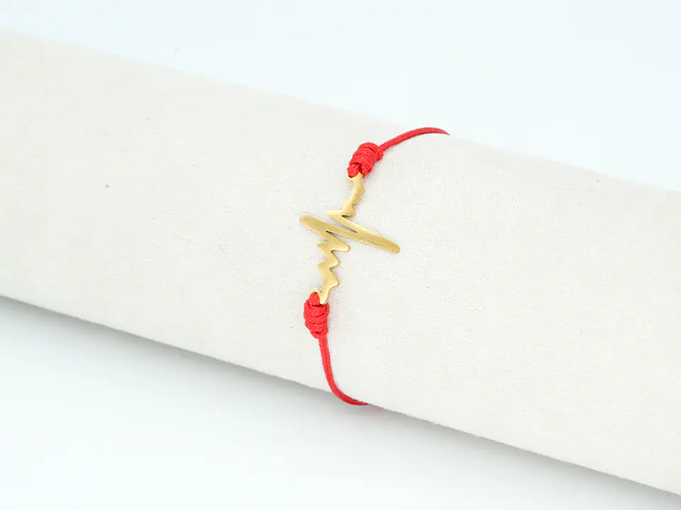 PULSERA DORADA ACERO CENTRO HILO 216 1