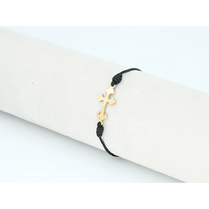 PULSERA DORADA ACERO CENTRO HILO 1 2