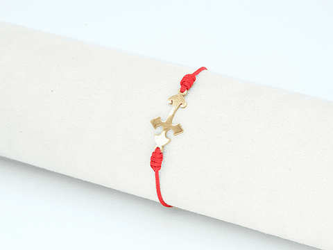 PULSERA DORADA ACERO CENTRO HILO 1