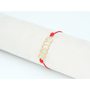 PULSERA DORADA ACERO CENTRO HILO 218