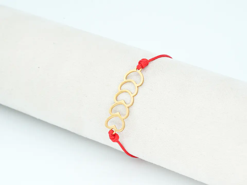 PULSERA DORADA ACERO CENTRO HILO 218 1