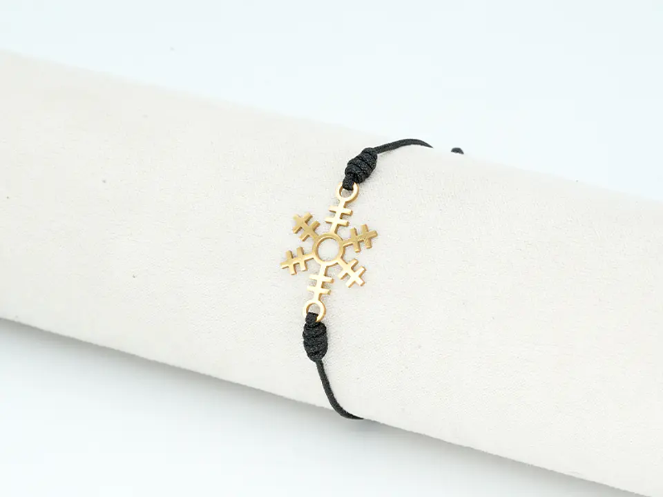 PULSERA DORADA ACERO CENTRO HILO 221 2