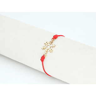 PULSERA DORADA ACERO CENTRO HILO 221