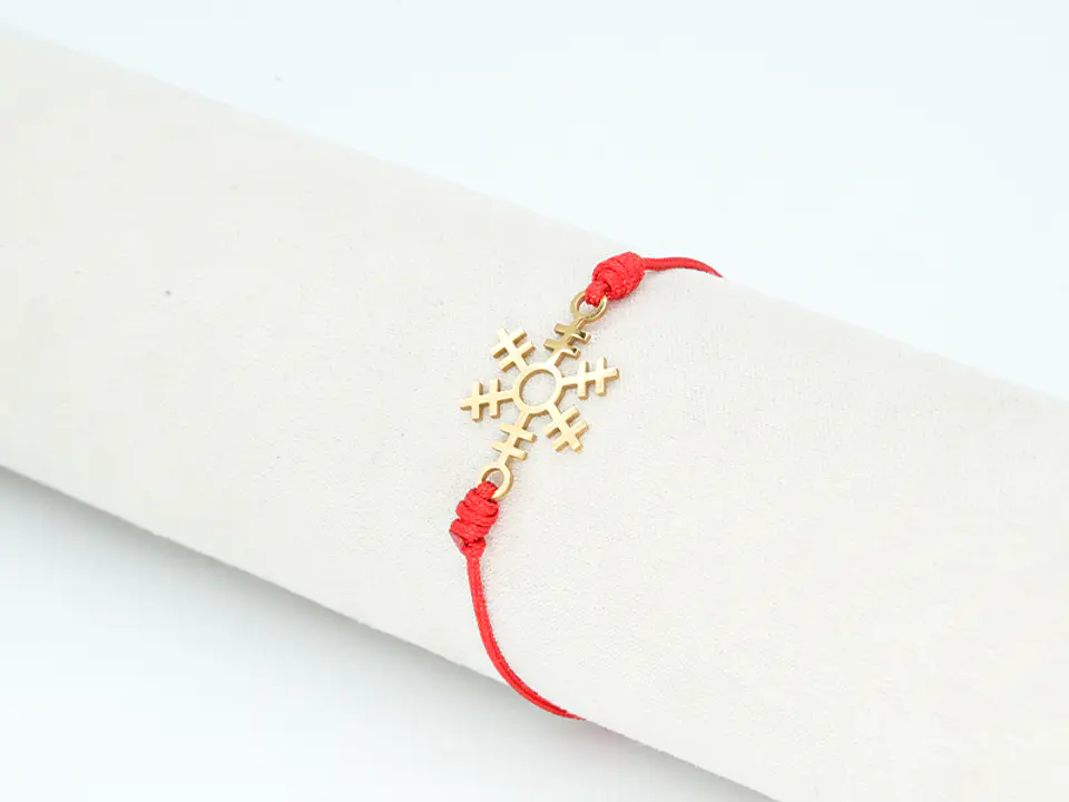 PULSERA DORADA ACERO CENTRO HILO 221 1