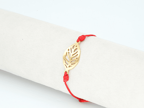 PULSERA DORADA ACERO CENTRO HILO 5318-16