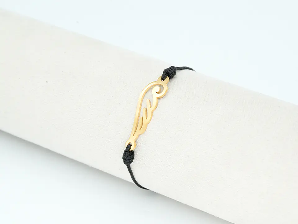 PULSERA DORADA ACERO CENTRO HILO 5318-7 2