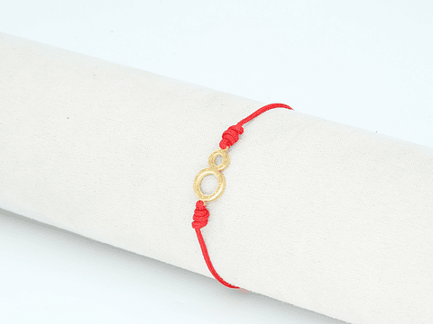 PULSERA DORADA ACERO CENTRO HILO 38