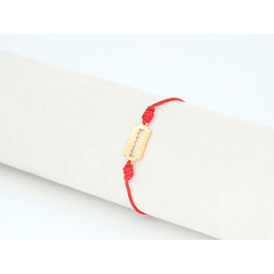 PULSERA DORADA ACERO CENTRO HILO 228