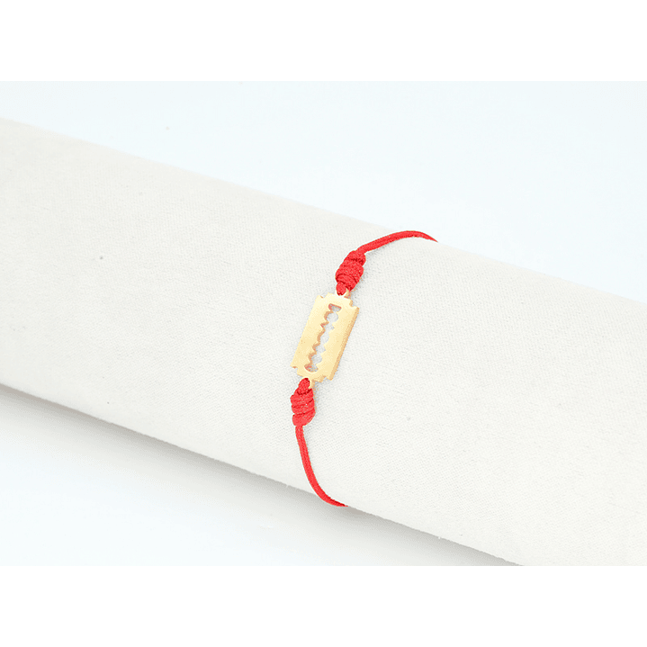 PULSERA DORADA ACERO CENTRO HILO 228 1