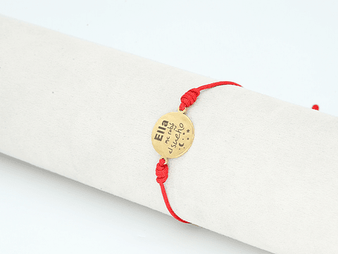 PULSERA DORADA ACERO CENTRO HILO 24