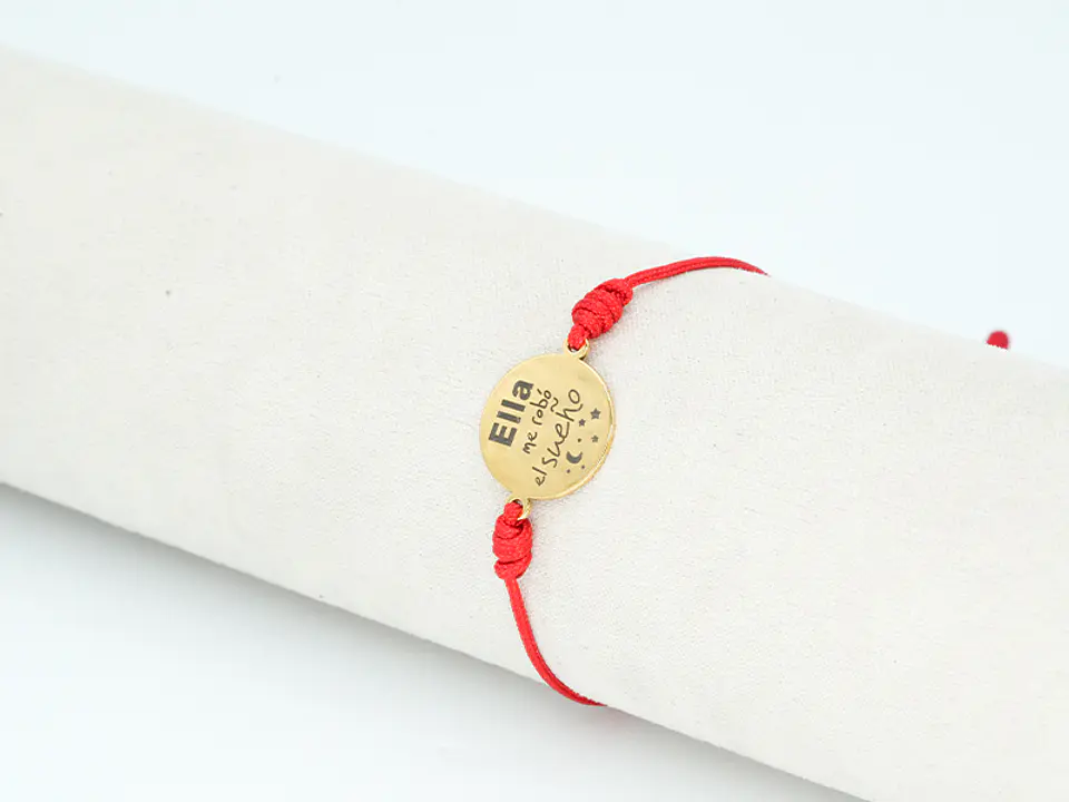PULSERA DORADA ACERO CENTRO HILO 24 1
