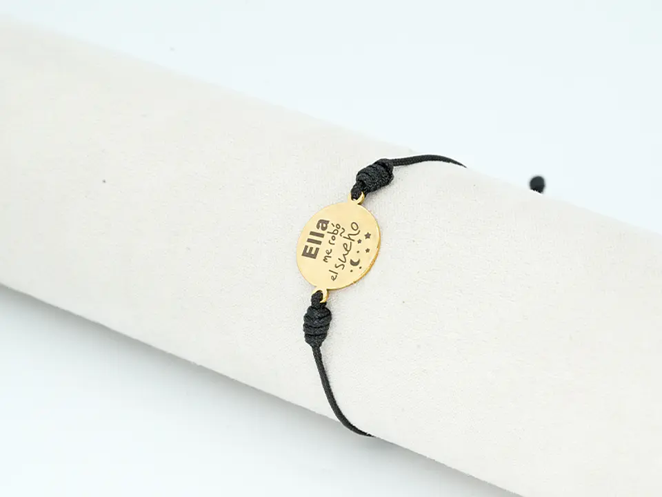 PULSERA DORADA ACERO CENTRO HILO 24 2