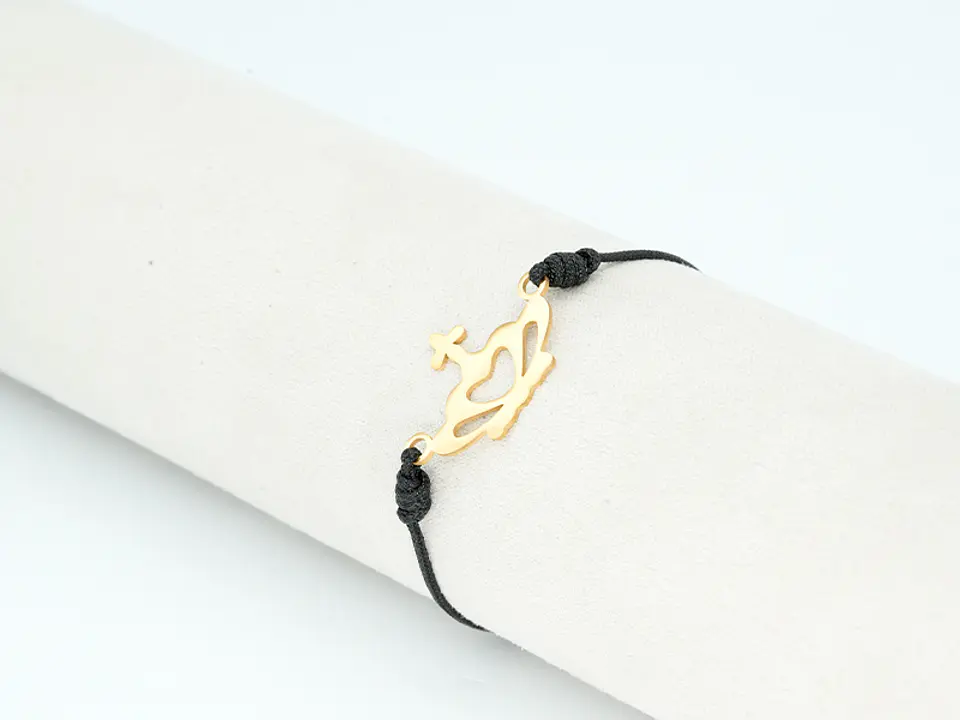 PULSERA DORADA ACERO CENTRO HILO 237 2