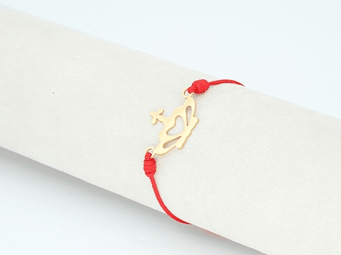 PULSERA DORADA ACERO CENTRO HILO 237