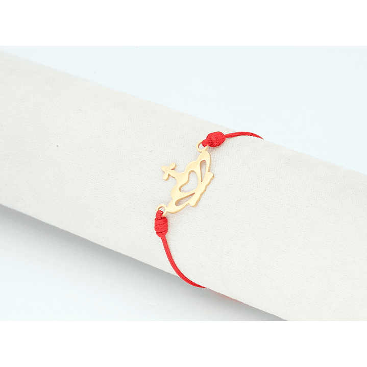 PULSERA DORADA ACERO CENTRO HILO 237 1