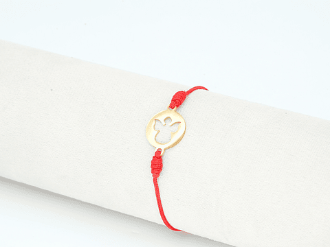 PULSERA DORADA ACERO CENTRO HILO 213