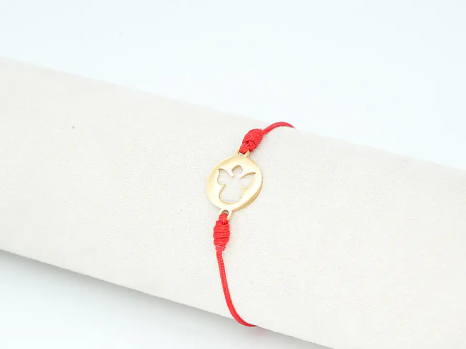 PULSERA DORADA ACERO CENTRO HILO 213 1