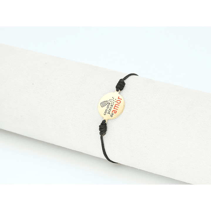 PULSERA DORADA ACERO CENTRO HILO 68 2