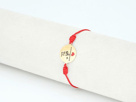 PULSERA DORADA ACERO CENTRO HILO 69