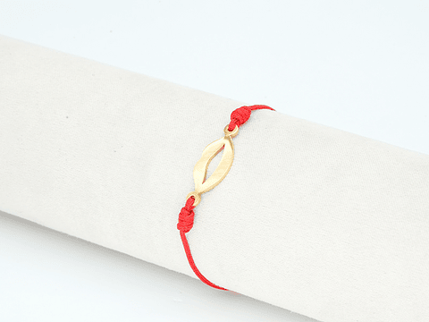 PULSERA DORADA ACERO CENTRO HILO 9