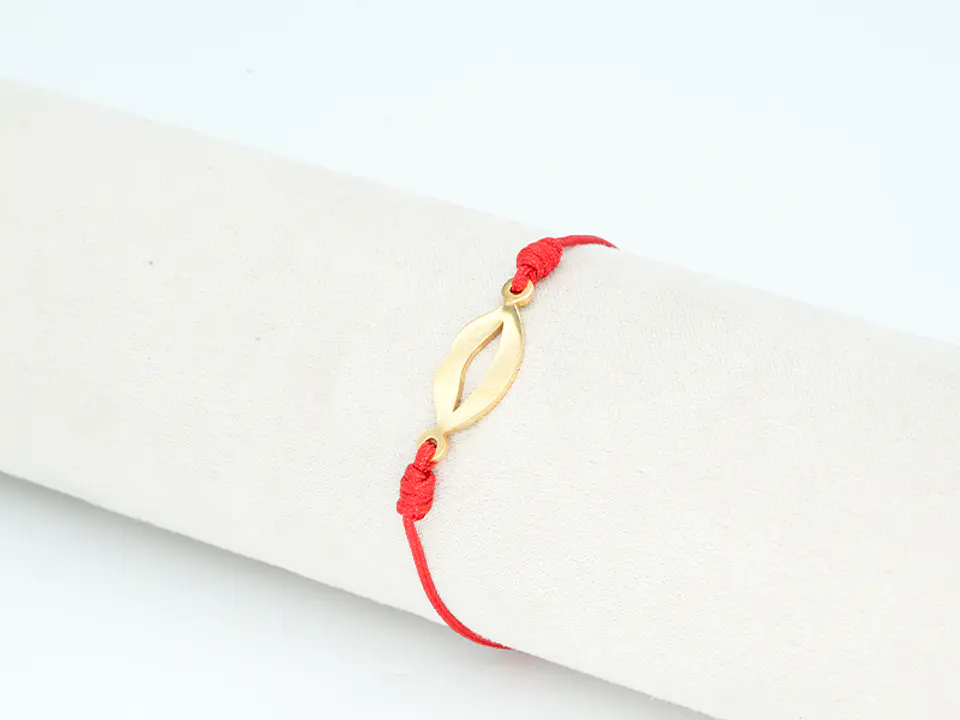 PULSERA DORADA ACERO CENTRO HILO 9 1