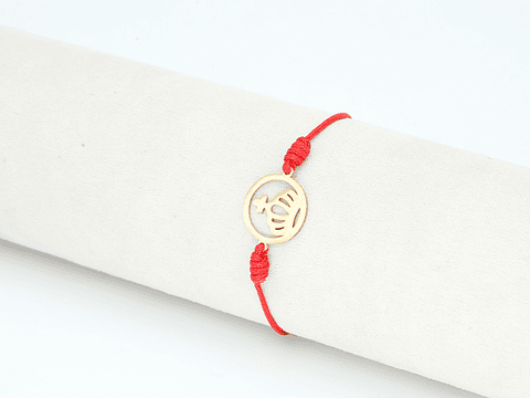 PULSERA DORADA ACERO CENTRO HILO 208