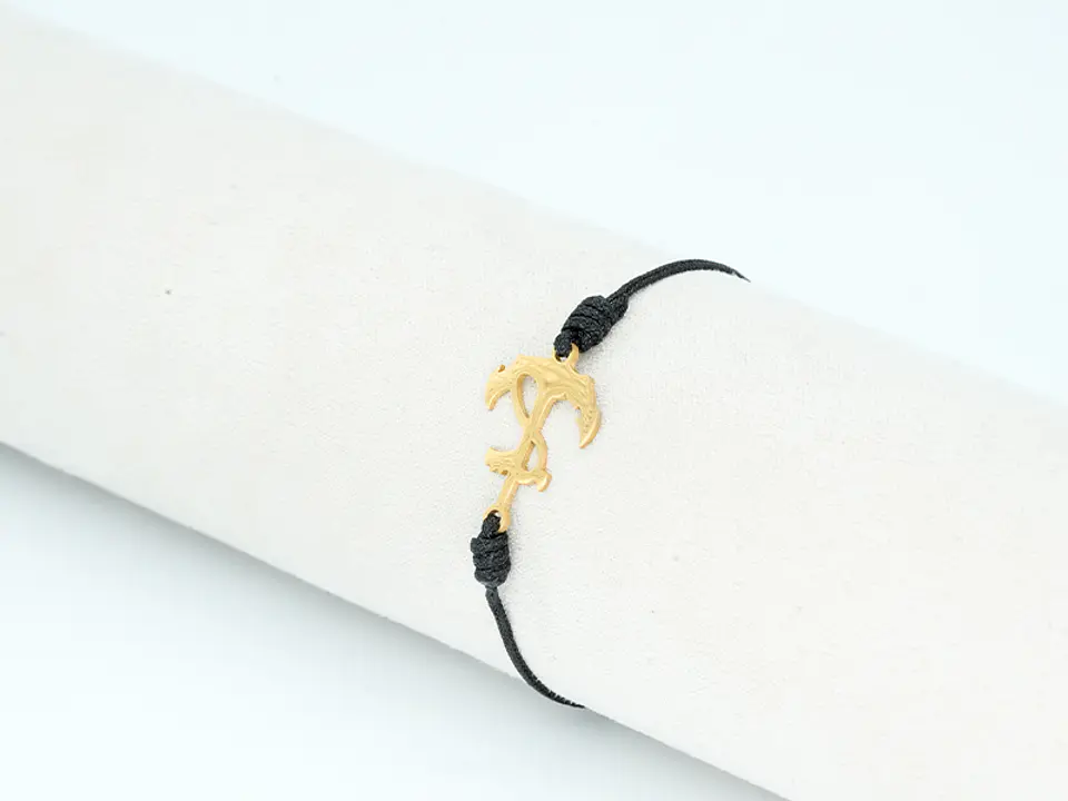 PULSERA DORADA ACERO CENTRO HILO 212 2