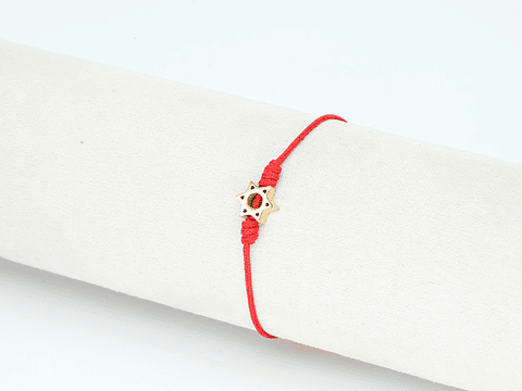 PULSERA DORADA ACERO CENTRO HILO 83