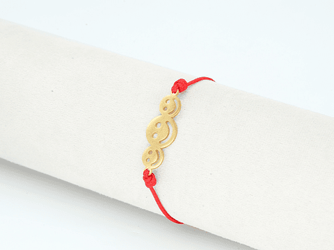 PULSERA DORADA ACERO CENTRO HILO 233