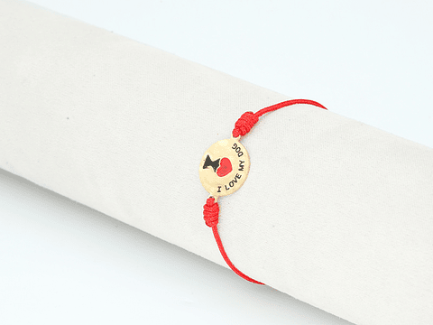 PULSERA DORADA ACERO CENTRO HILO 61