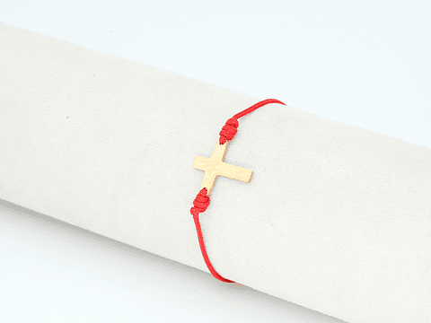 PULSERA DORADA ACERO CENTRO HILO 207