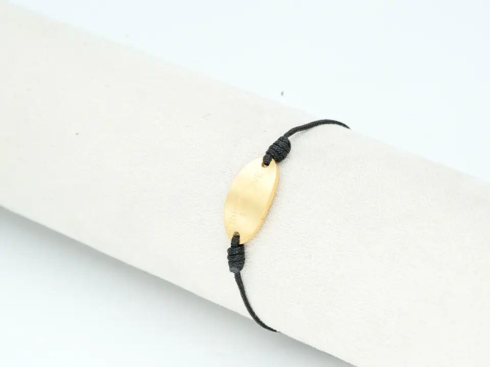 PULSERA DORADA ACERO CENTRO HILO 39 2