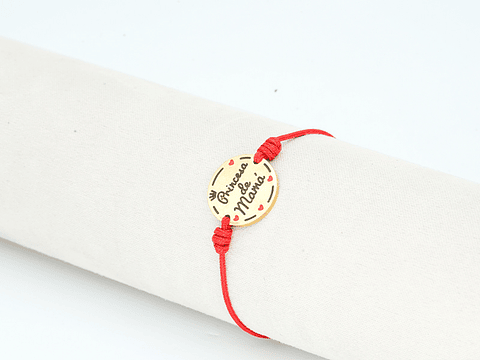 PULSERA DORADA ACERO CENTRO HILO 160