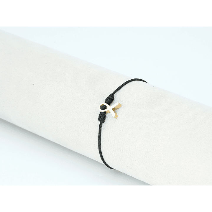 PULSERA DORADA ACERO CENTRO HILO 248 2