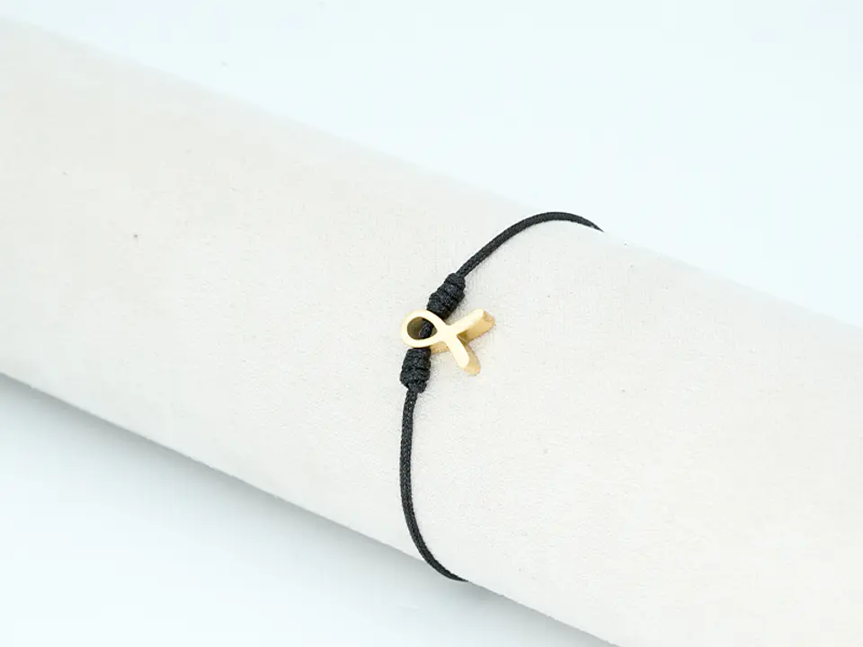 PULSERA DORADA ACERO CENTRO HILO 248 2