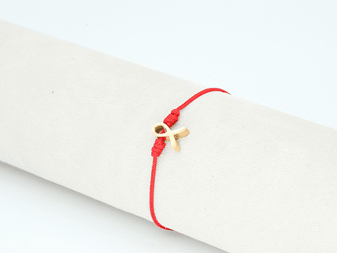 PULSERA DORADA ACERO CENTRO HILO 248