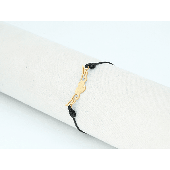 PULSERA DORADA ACERO CENTRO HILO 230 2