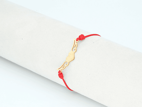 PULSERA DORADA ACERO CENTRO HILO 230