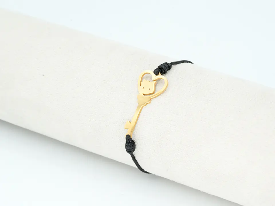 PULSERA DORADA ACERO CENTRO HILO 5318-4 2