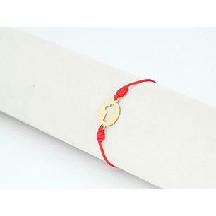 PULSERA DORADA ACERO CENTRO HILO 214