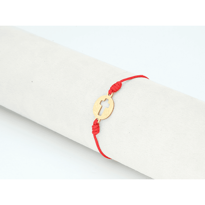 PULSERA DORADA ACERO CENTRO HILO 214 1